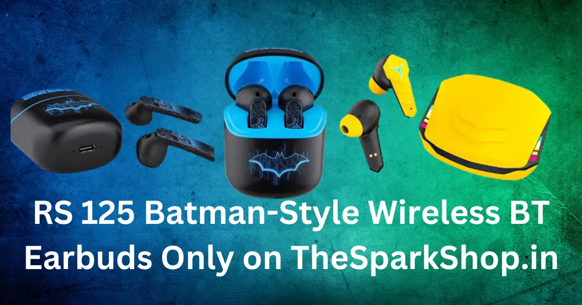 rs 125 only on thesparkshop.in batman style wireless bt earbuds